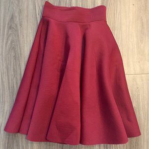 Burgundy Circle Skirt